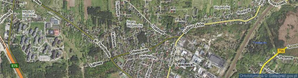 Zdjęcie satelitarne Piastowska ul.